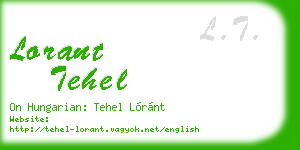 lorant tehel business card