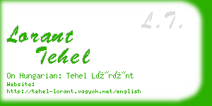 lorant tehel business card